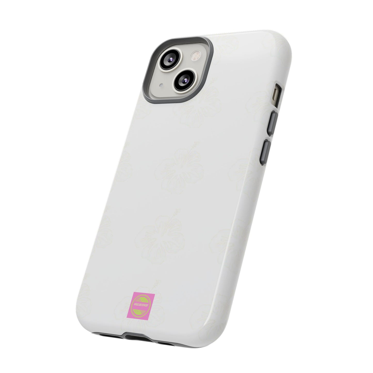 White Faded Hibiscus Phone case