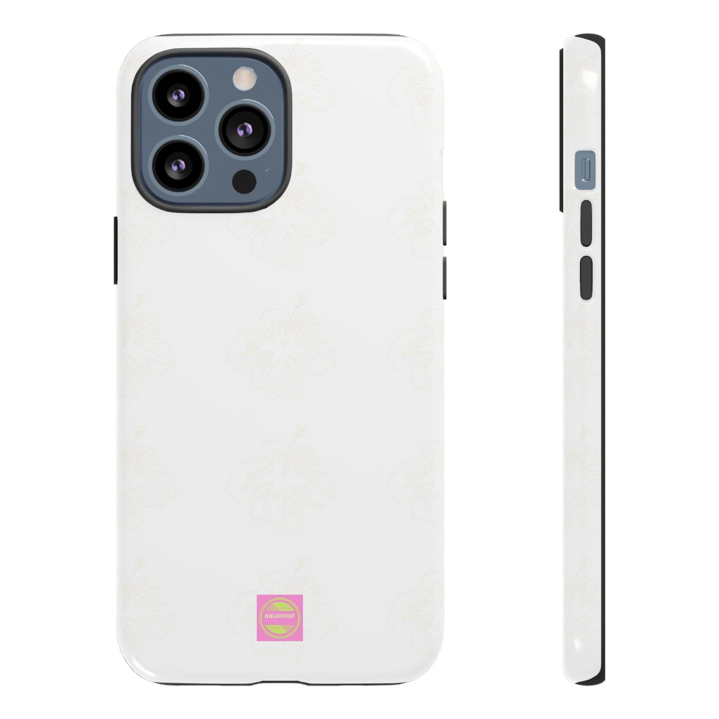 White Faded Hibiscus Phone case