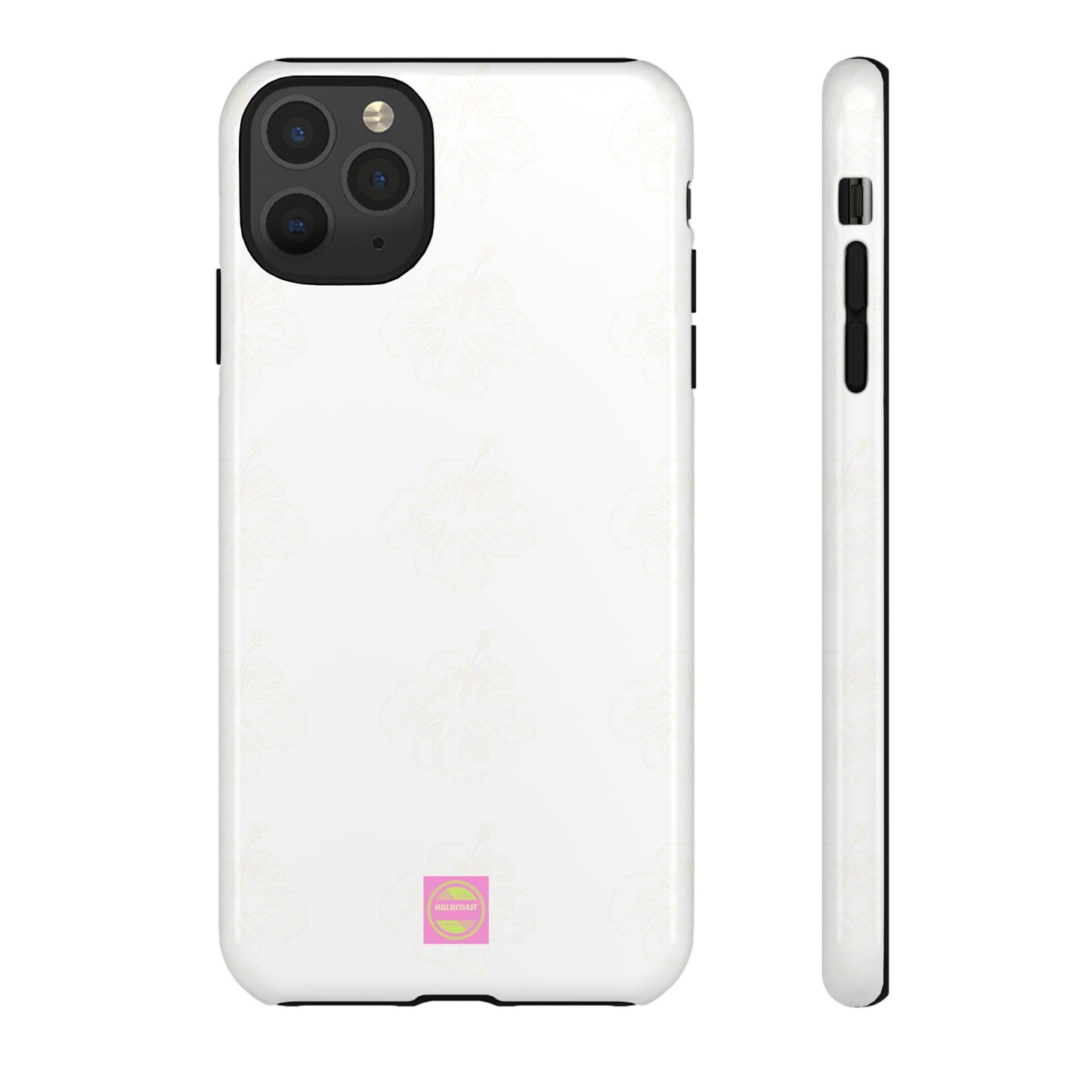 White Faded Hibiscus Phone case