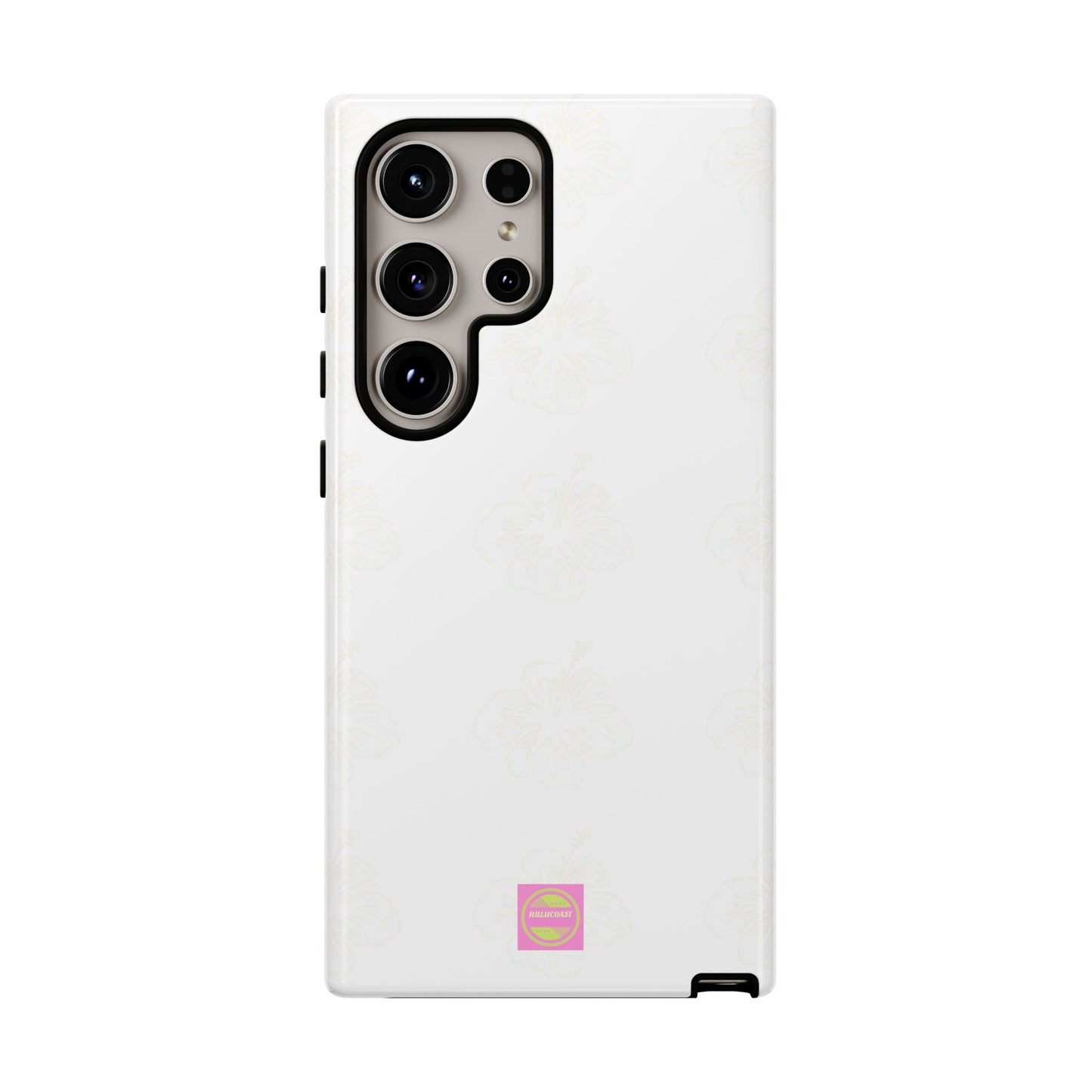 White Faded Hibiscus Phone case