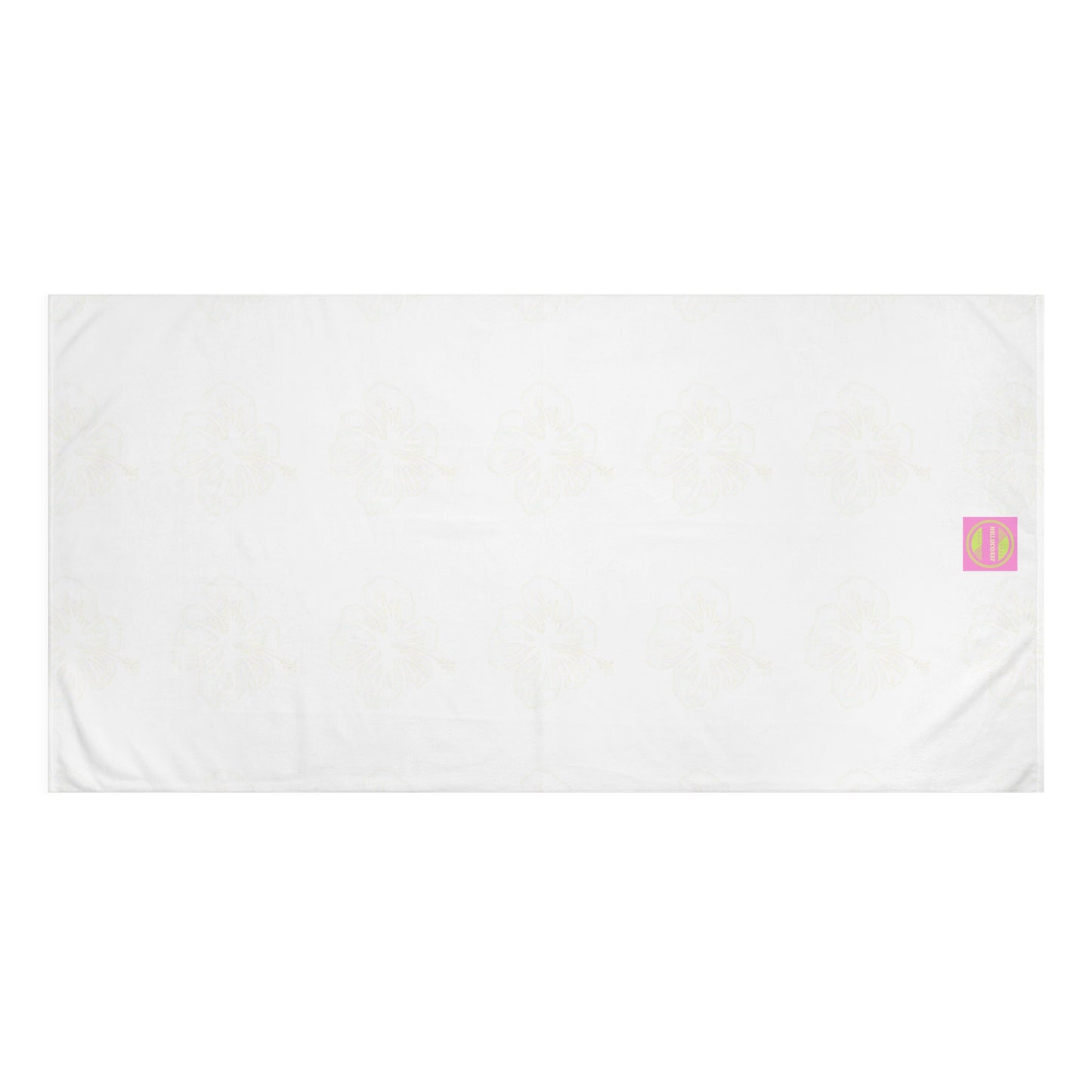 Fine White Hibiscus Towel