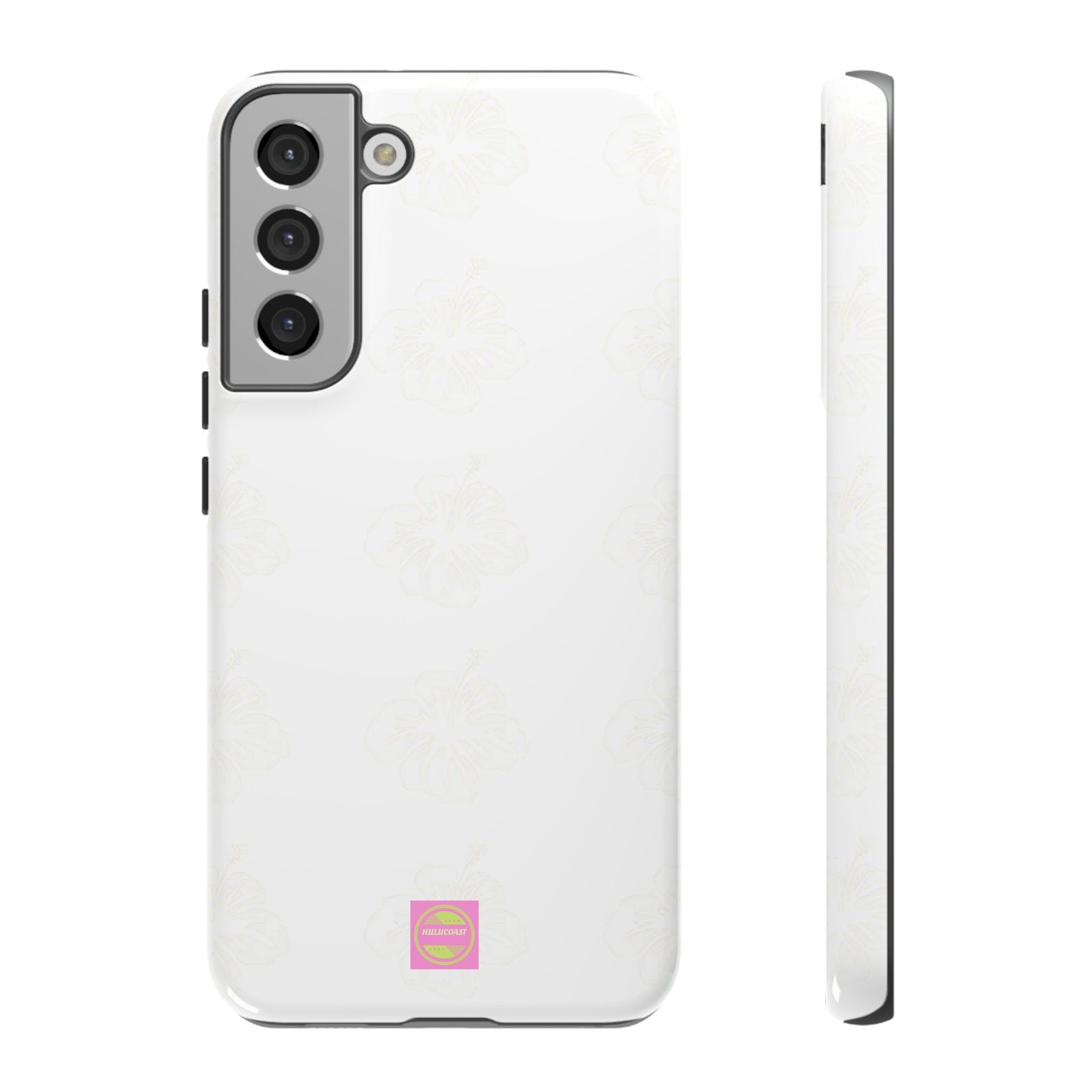 White Faded Hibiscus Phone case