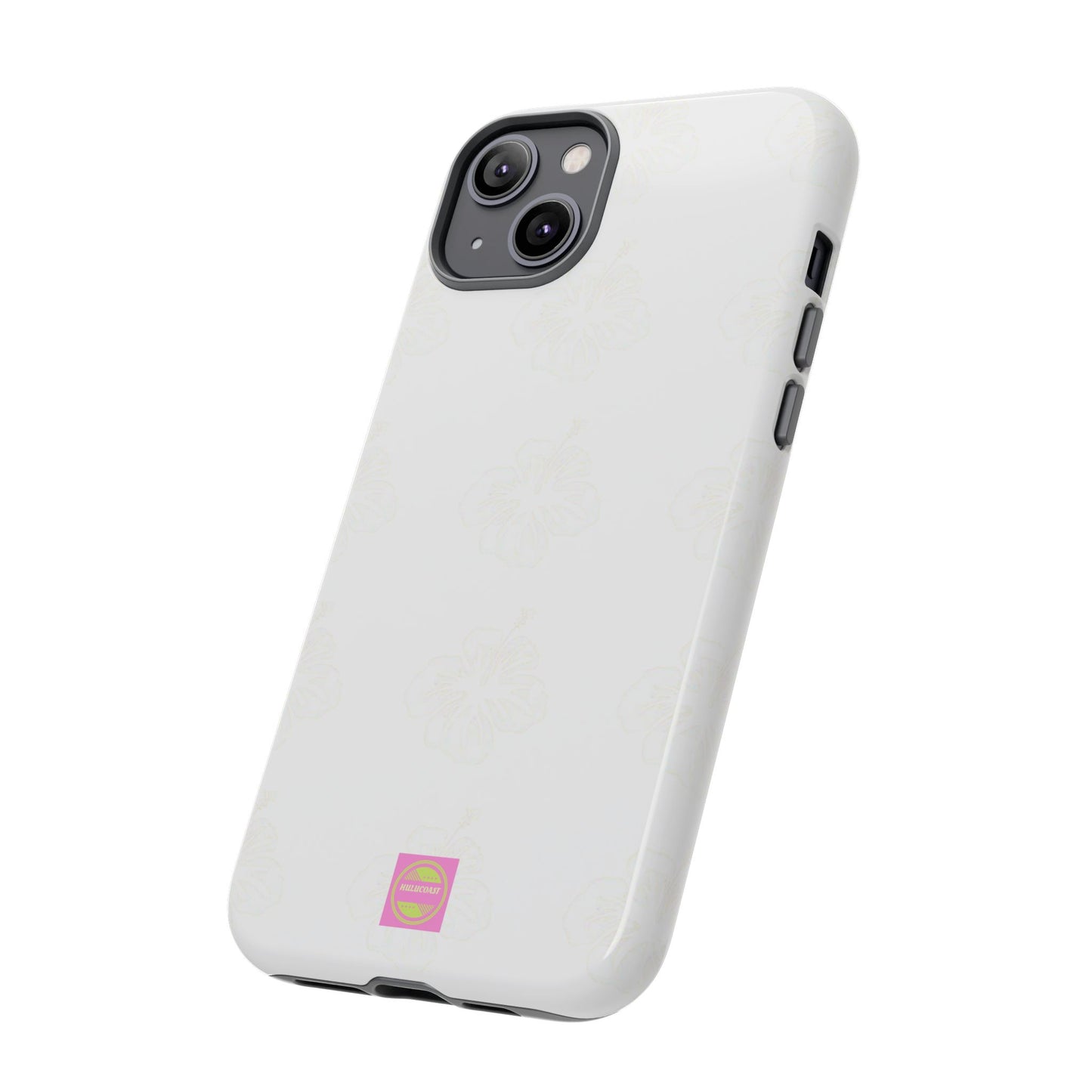 White Faded Hibiscus Phone case