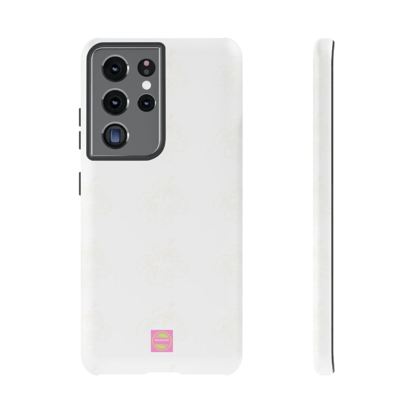 White Faded Hibiscus Phone case